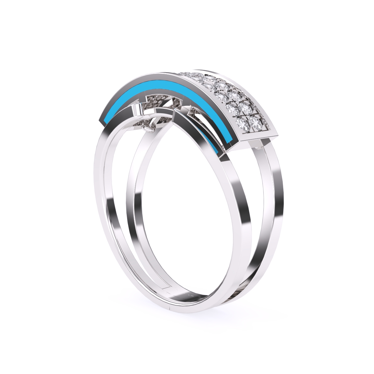 Impressive Round Lab Grown Band For Men